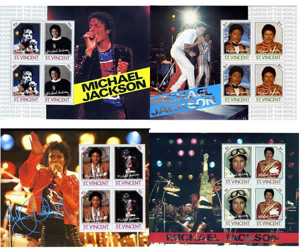 モノマニア ナビ: 【マイケル・ジャクソンを讃える最初の切手セット